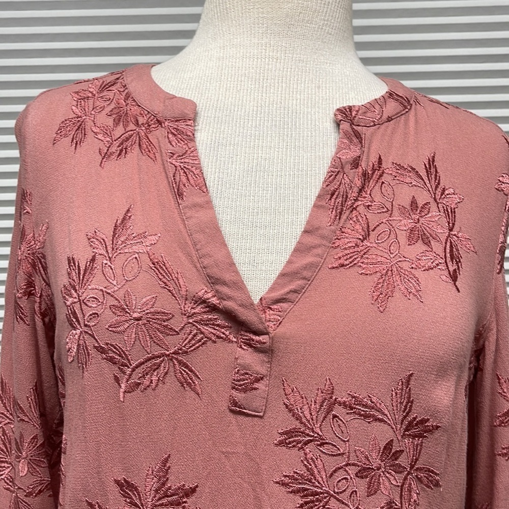 Anthropologie Maeve Kew Rose Embroidered Floral Tunic Top Size Small - Picture 6 of 14